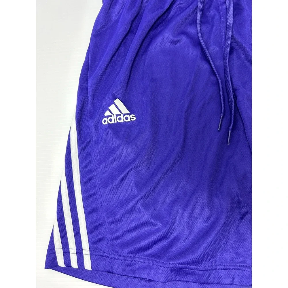 Adidas Men's 3-Stripes Knits Shorts Purple/White Size SMALL GM2463